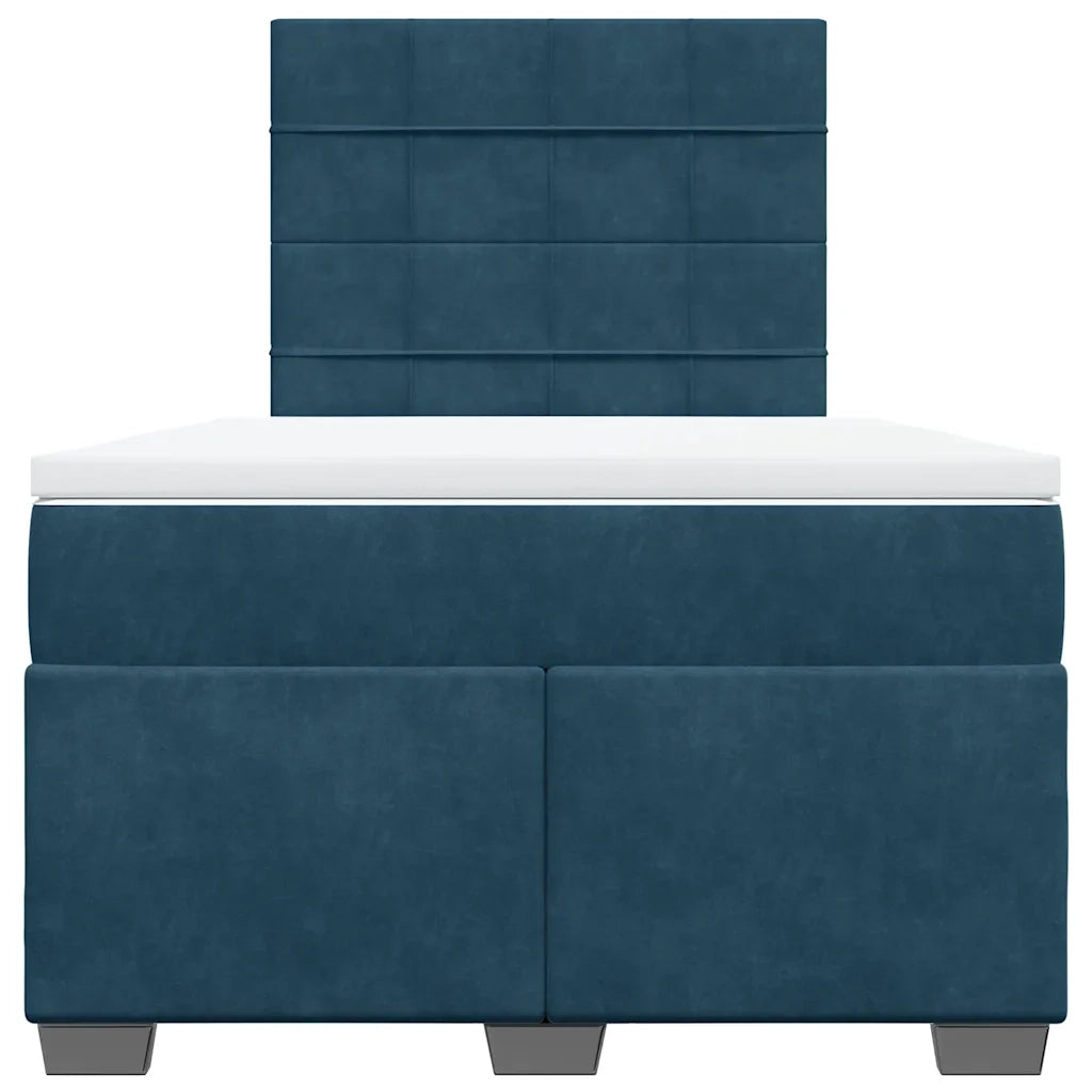 Giroletto a Molle con Materasso Blu 120x200 cm in Velluto 3293186
