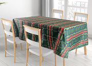 Tovaglia Cucina Soggiorno Antimacchia Idrorepellente Fantasie Tartan Splash - 140x140cm - Verde