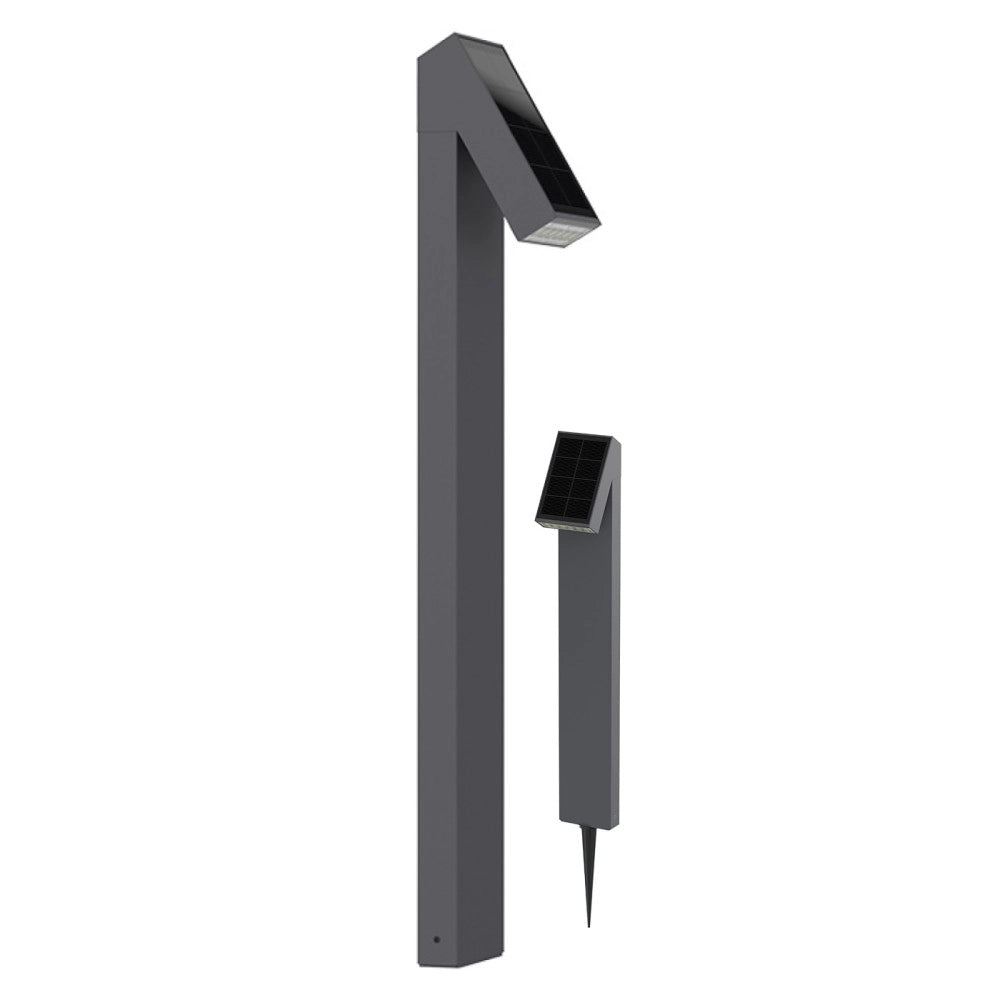 Lampada LED solare da giardino 500lm IP65 con paletto e sensore crepuscolare - 3000K