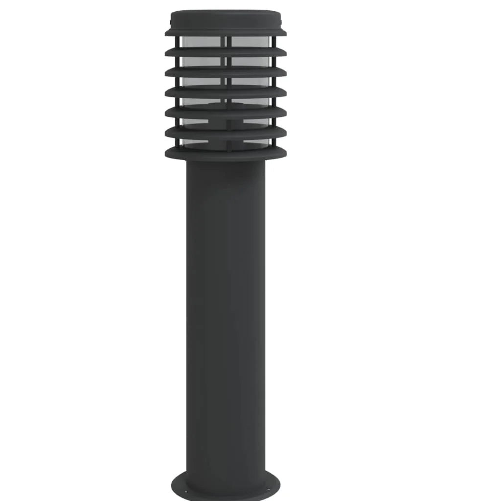 Lampada da terra per esterno con presa 60 cm acciaio inox nero 02_0042530
