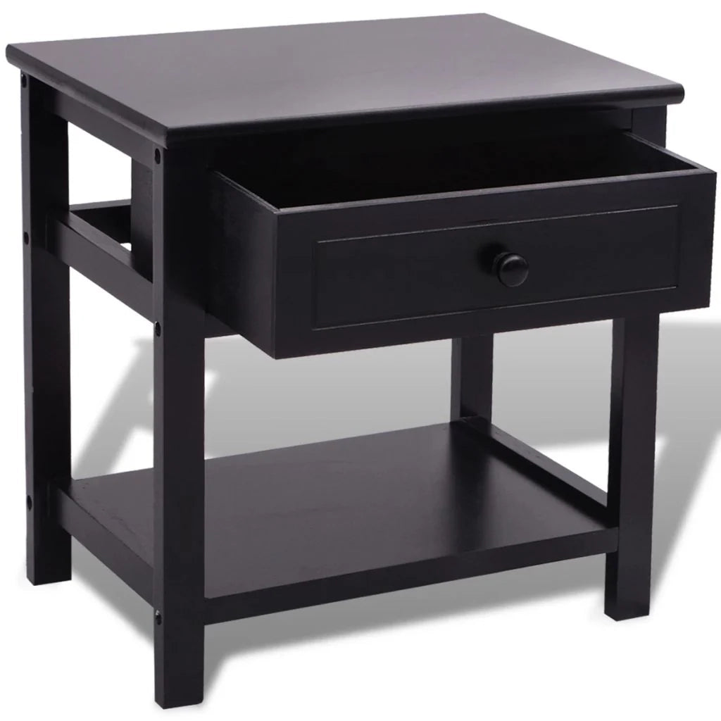 Comodino comodino cassettiera armadio mobili per camera da letto legno nero 1402151