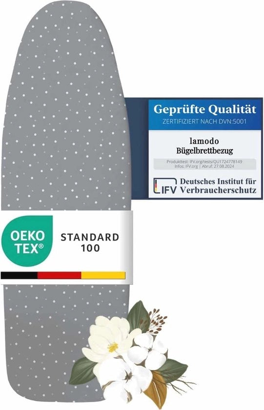 Tappeto di protezione per ferro da stiro 120x40 cm di cotone - Adatto per ferro da stiro a vapore con imbottitura extra spessa