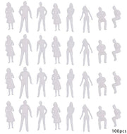 Modello di Treno con Personaggi Miniaturni da 100 pezzi