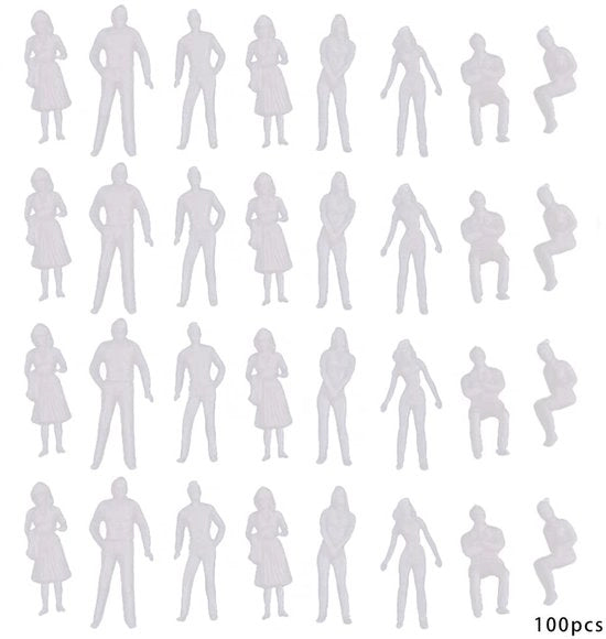 Modello di Treno con Personaggi Miniaturni da 100 pezzi