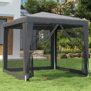 Tenda per Feste con 4 Pareti in Rete Antracite 2,5x2,5 m HDPE