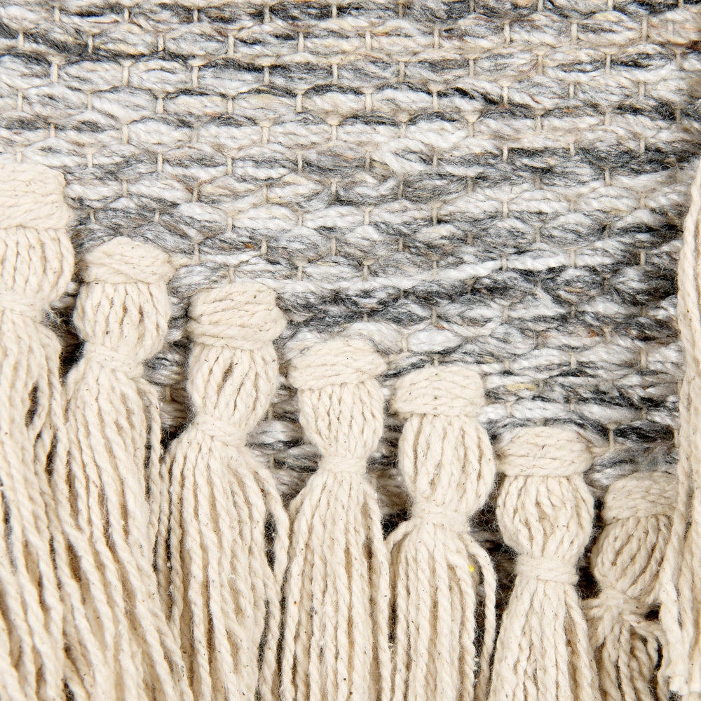 Decorazione da parete in cotone beige intrecciato a mano con frange Decorazione da parete in stile bohémien Soggiorno Camera da letto