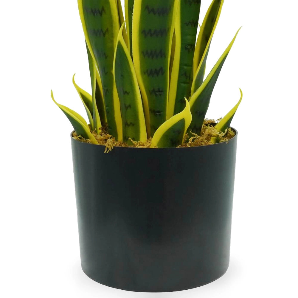 Sansevieria Artificiale con vaso in plastica pianta finta realistica h 90 cm