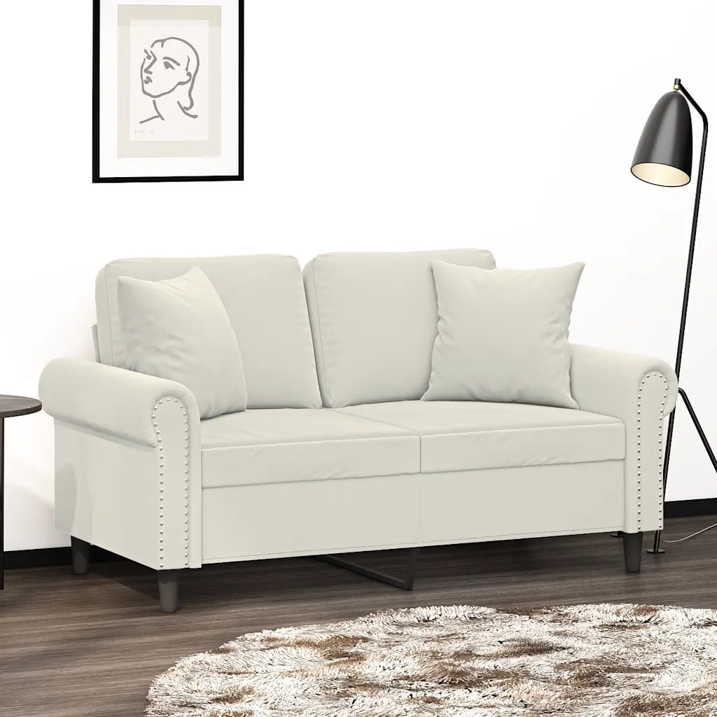 Cuscini Decorativi 2 pz Crema 40x40 cm in Velluto 349493