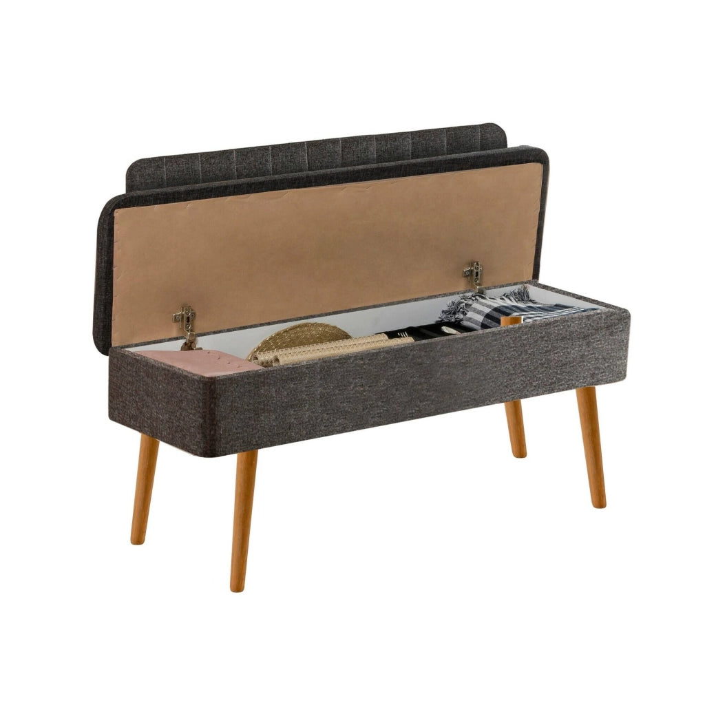 Barthelemy, Panca Peso Supportato 150 kg, 105x40x85h cm Marrone Quercia