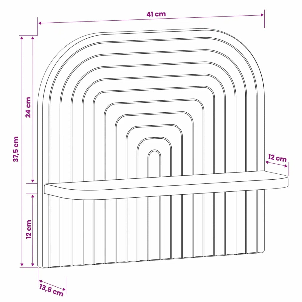 Scaffale da parete 2 pz Bianco Lucido 41 x 13,5 x 37,5 cm 8014936