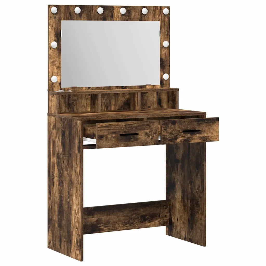Tavolo da Trucco Rovere fumé 79 x 41 x 135 cm Legno multistrato 865086