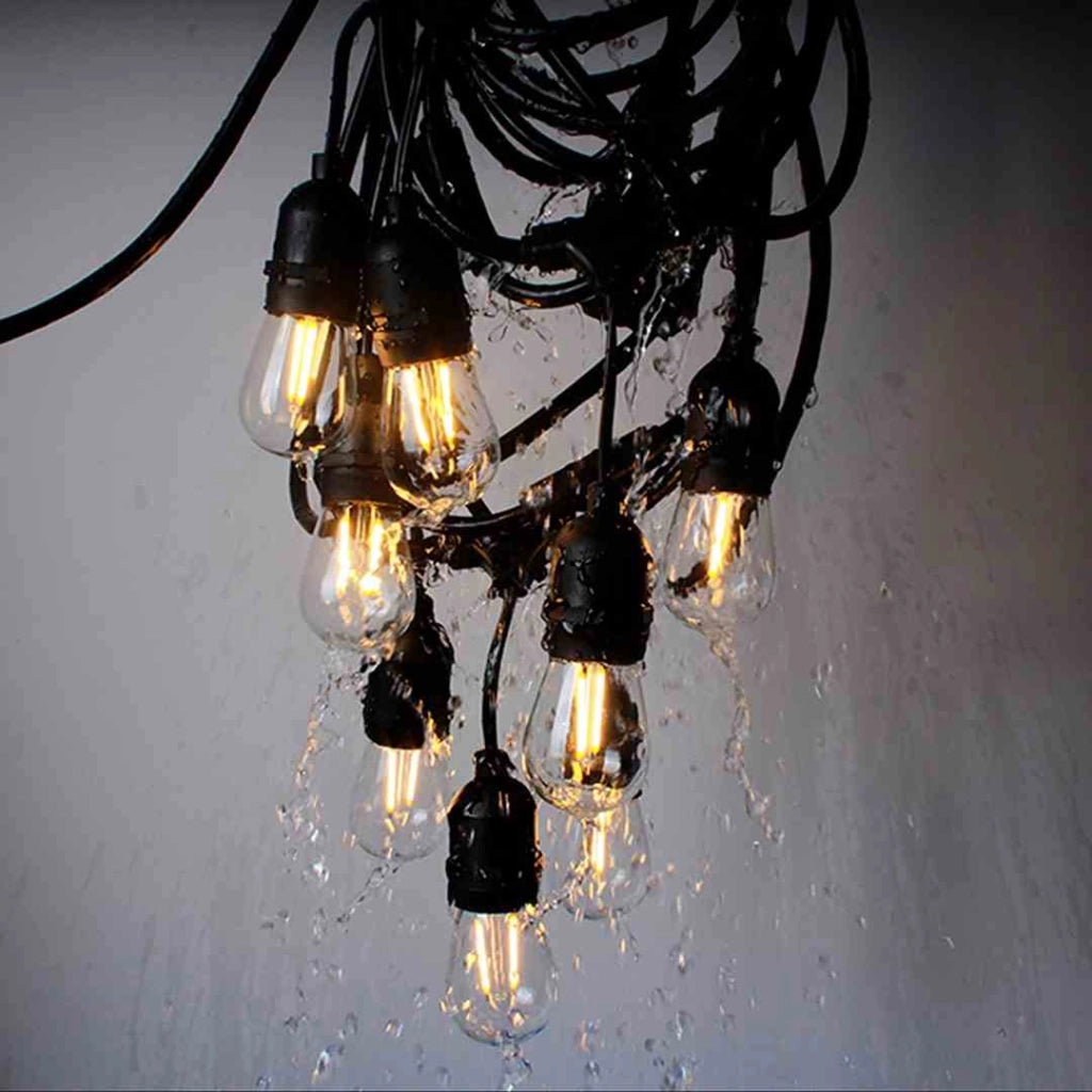 Girlanda LED da esterno Eko-Light 10m 10xE27 IP44 nera