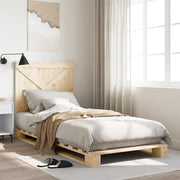 Giroletto con Testiera 90x200 cm in Legno Massello di Pino 3281568