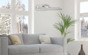 Lampada Da Parete Da Bagno Led Sopra Specchio 5w 40cm APP364-1W Cromo