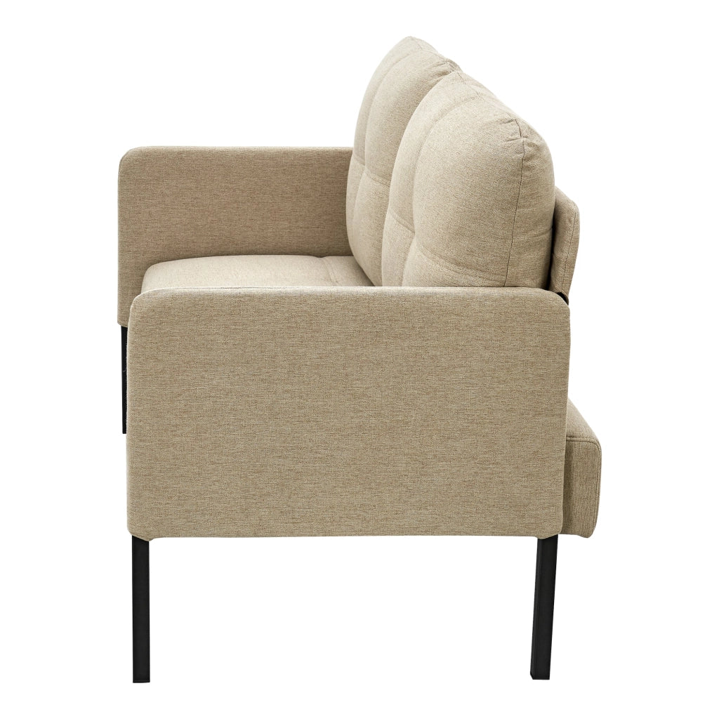 Divano 2 posti 77 x 119 x 69 cm beige 03_0006706