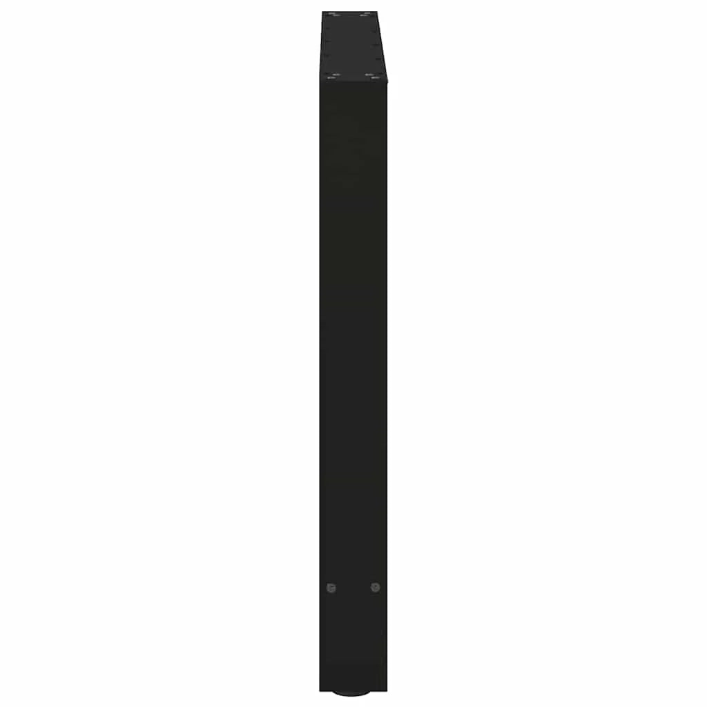 Set di 2 gambe per tavolo da pranzo in acciaio 80 x 73 cm stabilità regolabile stile moderno nero 02_0057552