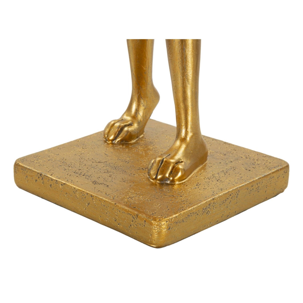 Lampada da Tavolo Coniglio 2, Oro, Poliresina, 26x16x47 cm
