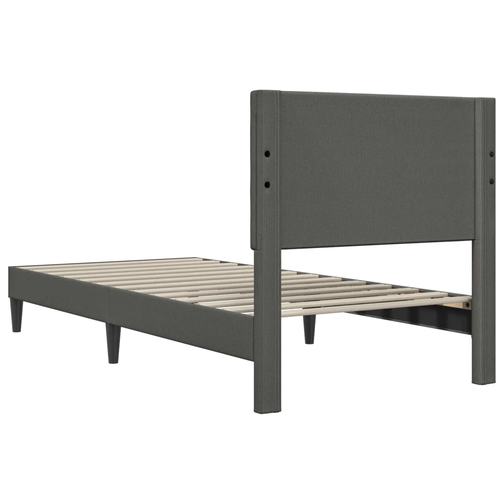 Struttura del letto Grigio Scuro 80 x 200 cm Tessuto in Cords 42027705