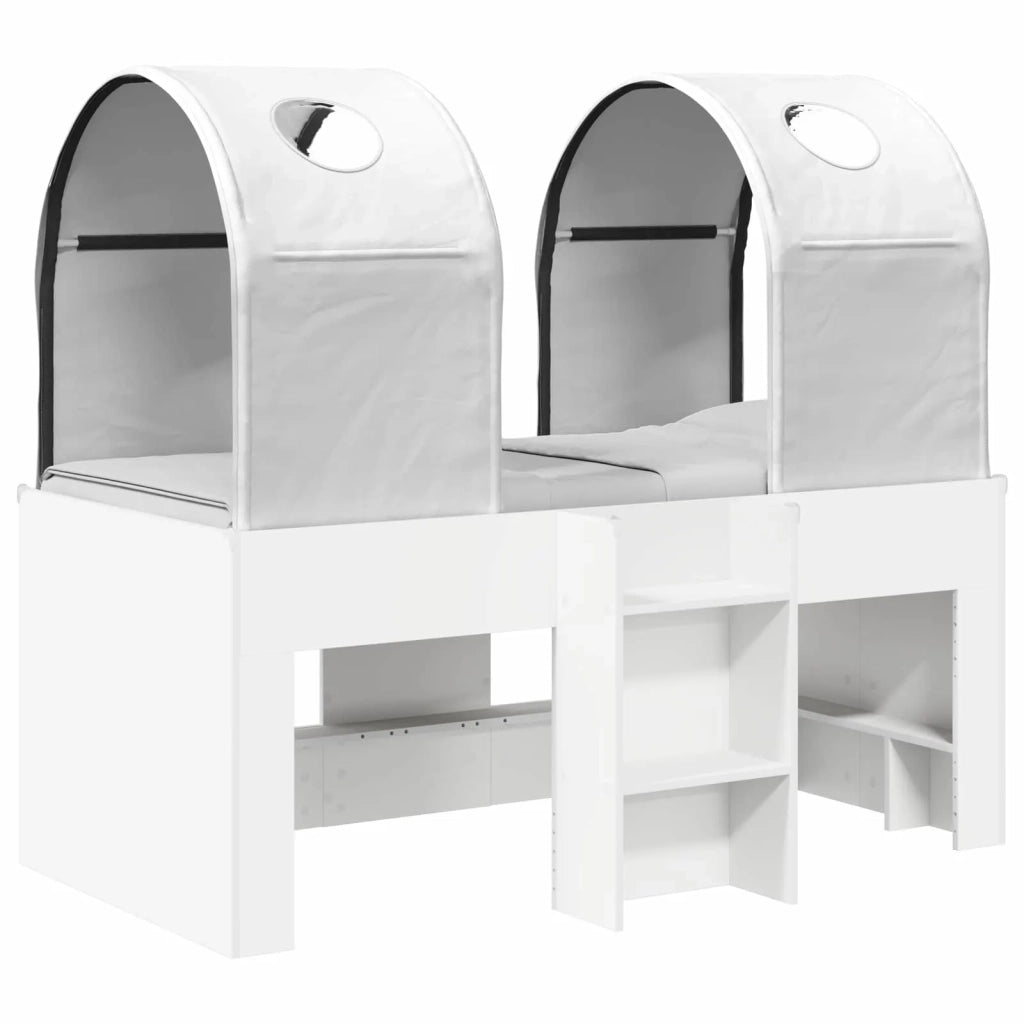 Letto con Tunnel 4 pcs Bianco Legno ingegnerizzato
