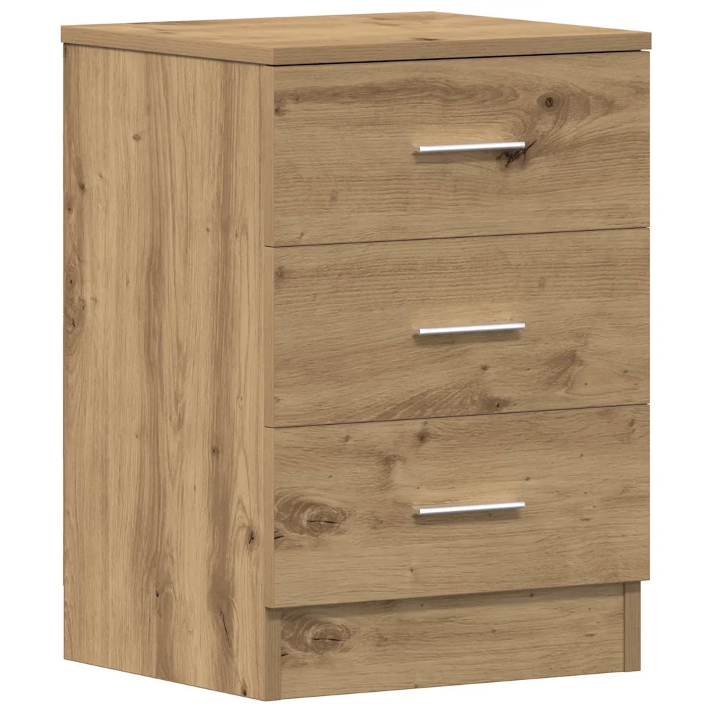 Comodino-Tavolino da notte Rovere Artigianale 38x35x55 cm in Legno Multistrato
