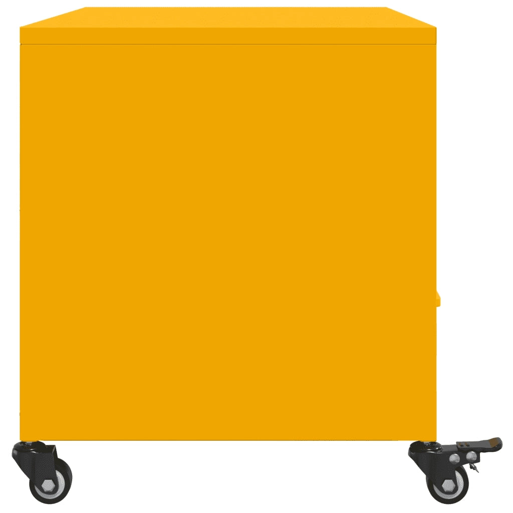Mobile TV Giallo Senape 68x39x43,5cm Acciaio Laminato a Freddo 846701