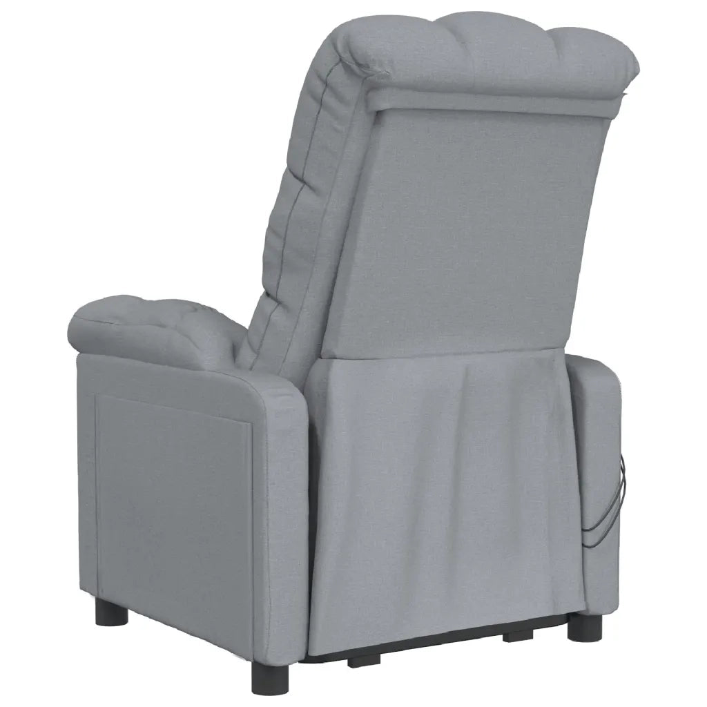 Poltrona Elettrica Massaggiante Grigio Chiaro in Tessuto cod mxl 32346