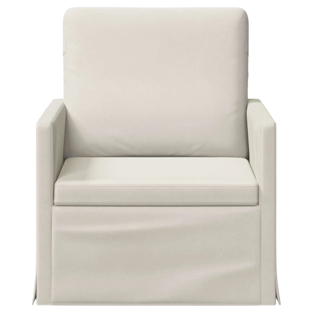 Divano Singolo Crema 70 x 81 x 82 cm Velluto (V) 42041029