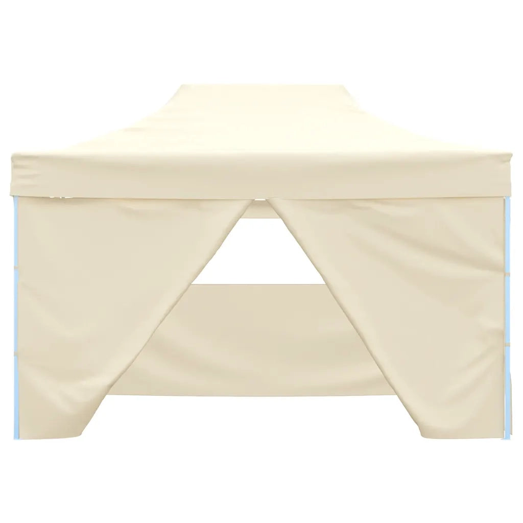 Tenda Pieghevole Pop-Up 4 Pareti Laterali 3x4,5 m Bianco Crema 42513