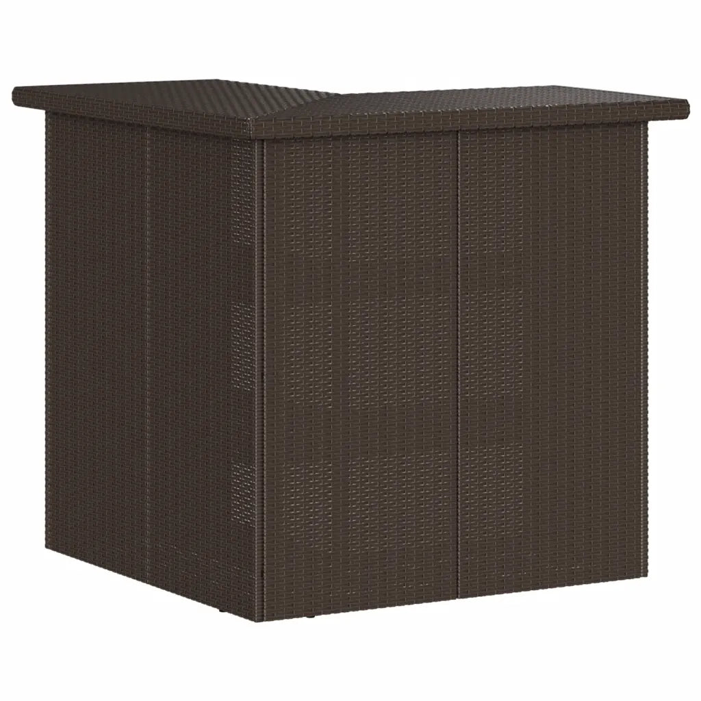 vidaXL Set Bar da Giardino 5 pz con Cuscini in Polyrattan Marrone