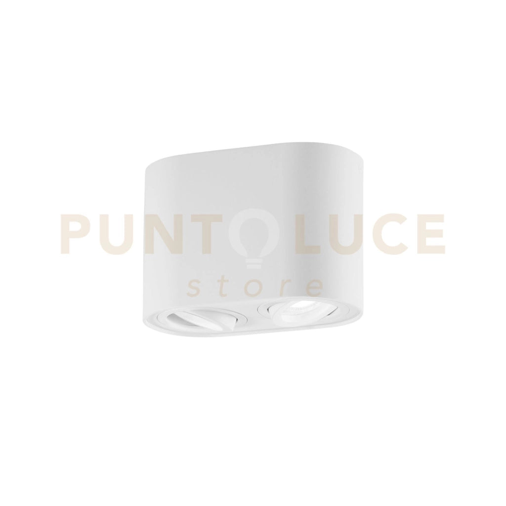 PLAFONIERA TOWN BIANCA TONDA 2 LUCI ATTACCO GU10 17,8X9,6X12,5CM