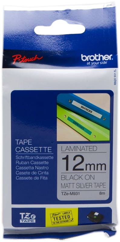 Brother TZE-M931 nastro per etichettatrice Nero su argento