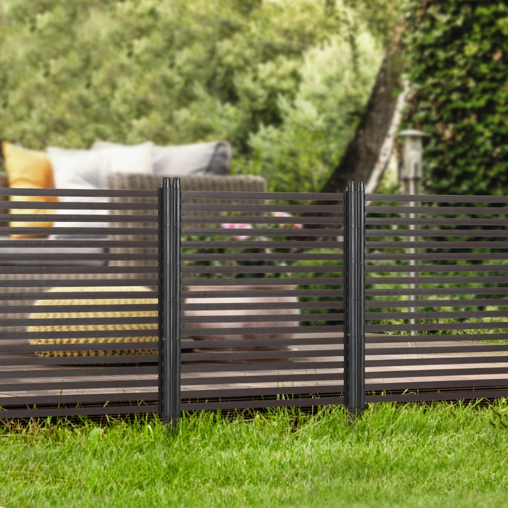 Pannello divisorio giardino metallo ¨C Zephmum ¨C Grigio 93x22x124 cm