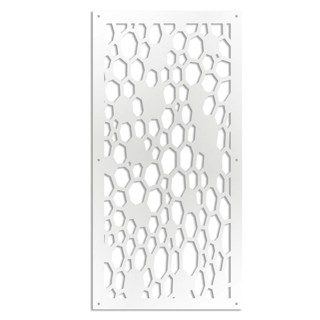 ALVEARE - Pannello in PVC traforato - Parasole Misura: 73x148 cm, Colore: bianco