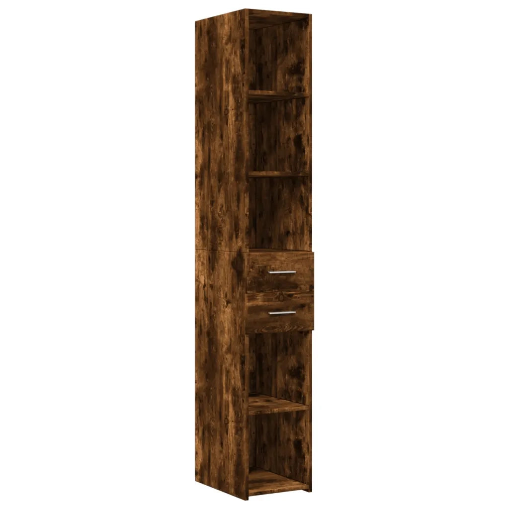 Credenza-Buffet-Armadio da cucina Rovere Fumo 30x42,5x185 cm in Legno Multistrato 215638