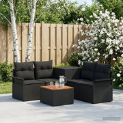 Set di divani 6 pz 4-Numero di posti Nero 3447070
