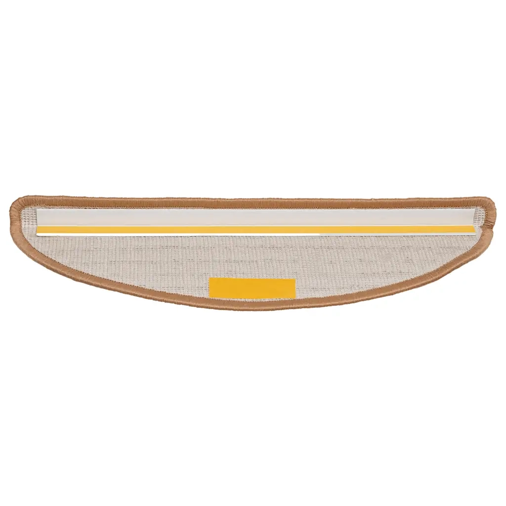 Tappetini per scale 30 pz 56x17x3 cm Beige Semicircolari 3365801