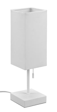 Lampada da Tavolo da Interno Attacco E14 in Metallo Bianco Opaco