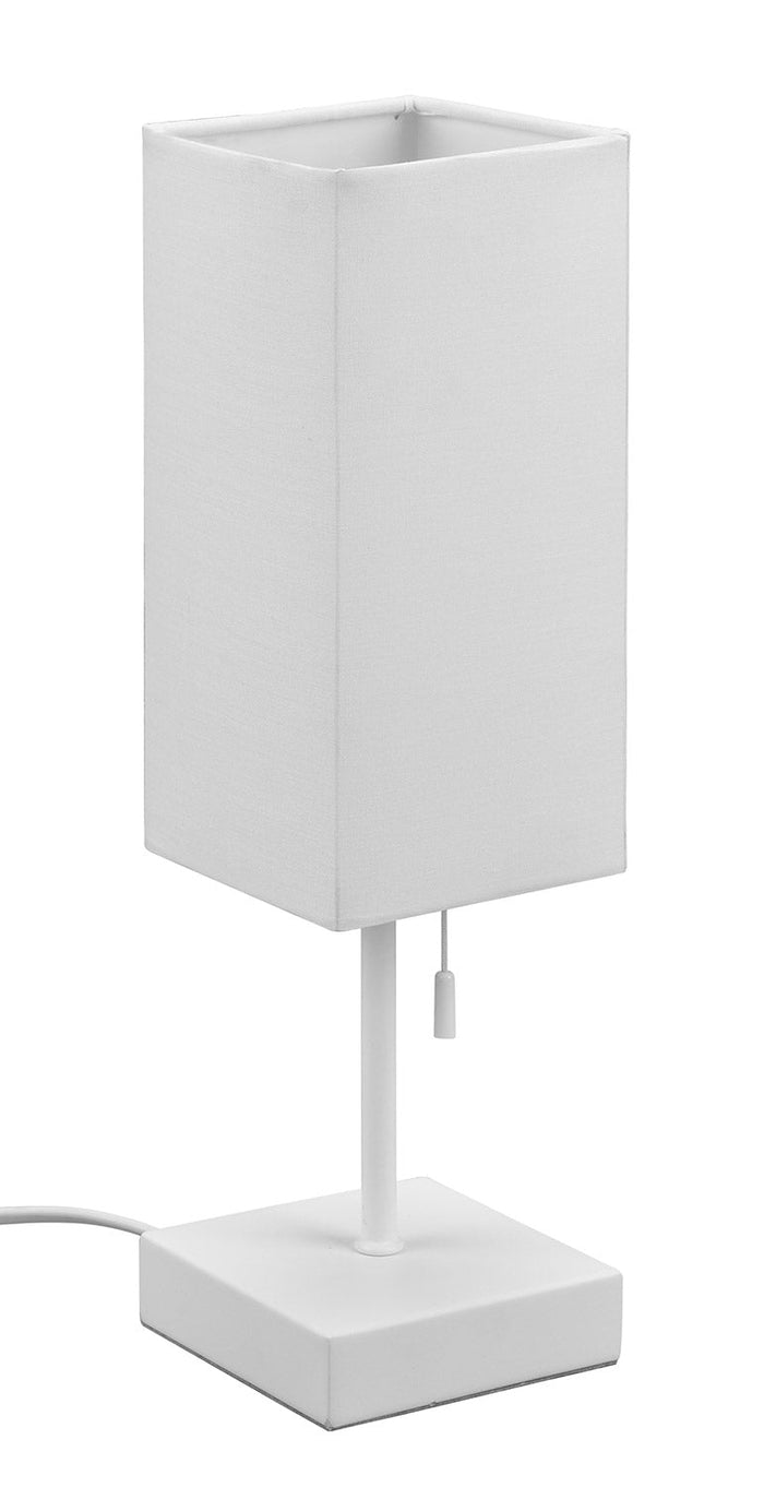 Lampada da Tavolo da Interno Attacco E14 in Metallo Bianco Opaco