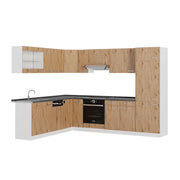 Vicco Cucina angolare completa Rovere artigianale/bianco 227 x 287 cm , PL Antracite