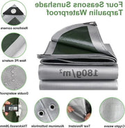 Dekzeil impermeabile 180 g/m² resistente alle forti carichi - resistente al gelo - protezione UV - plastica a base di PE - mobili da giardino - scuotimento - tarpolina trasparente 2 x 3 m