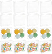 Cesti di regalo con coperchio - 72 pezzi - 10x10x3cm - PVC trasparente - con pellicola protettiva