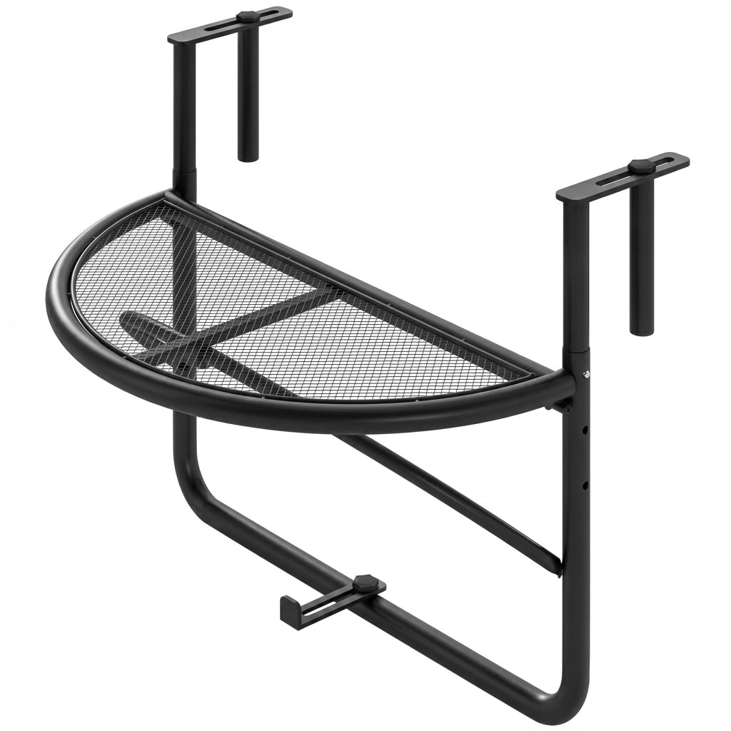 Tavolino pieghevole ¨C zephmum ¨C metallo, nero, 60x45x50cm