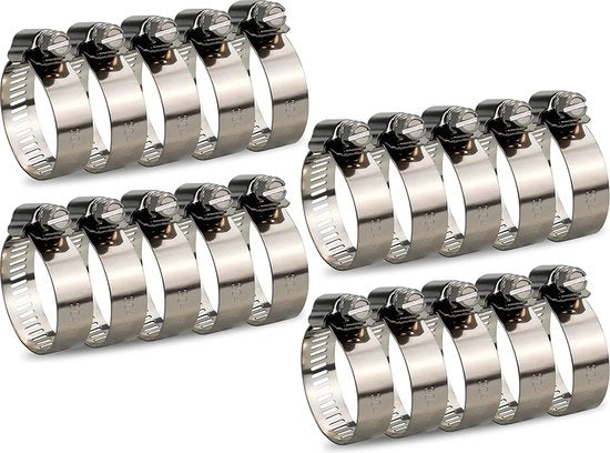 Set di viti di gomma - 20 pezzi - Viti di gomma per tubi - per tubi di irrigazione tubi di scarico o douches - Viti di gomma in acciaio inox - Ø10-16mm - Connettore di tubo vite di gomma