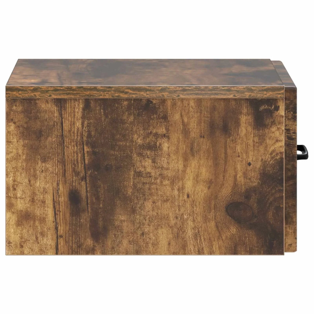 Tavolino da Parete Laterale Rovere Fumo 59 x 34,5 x 17 cm
