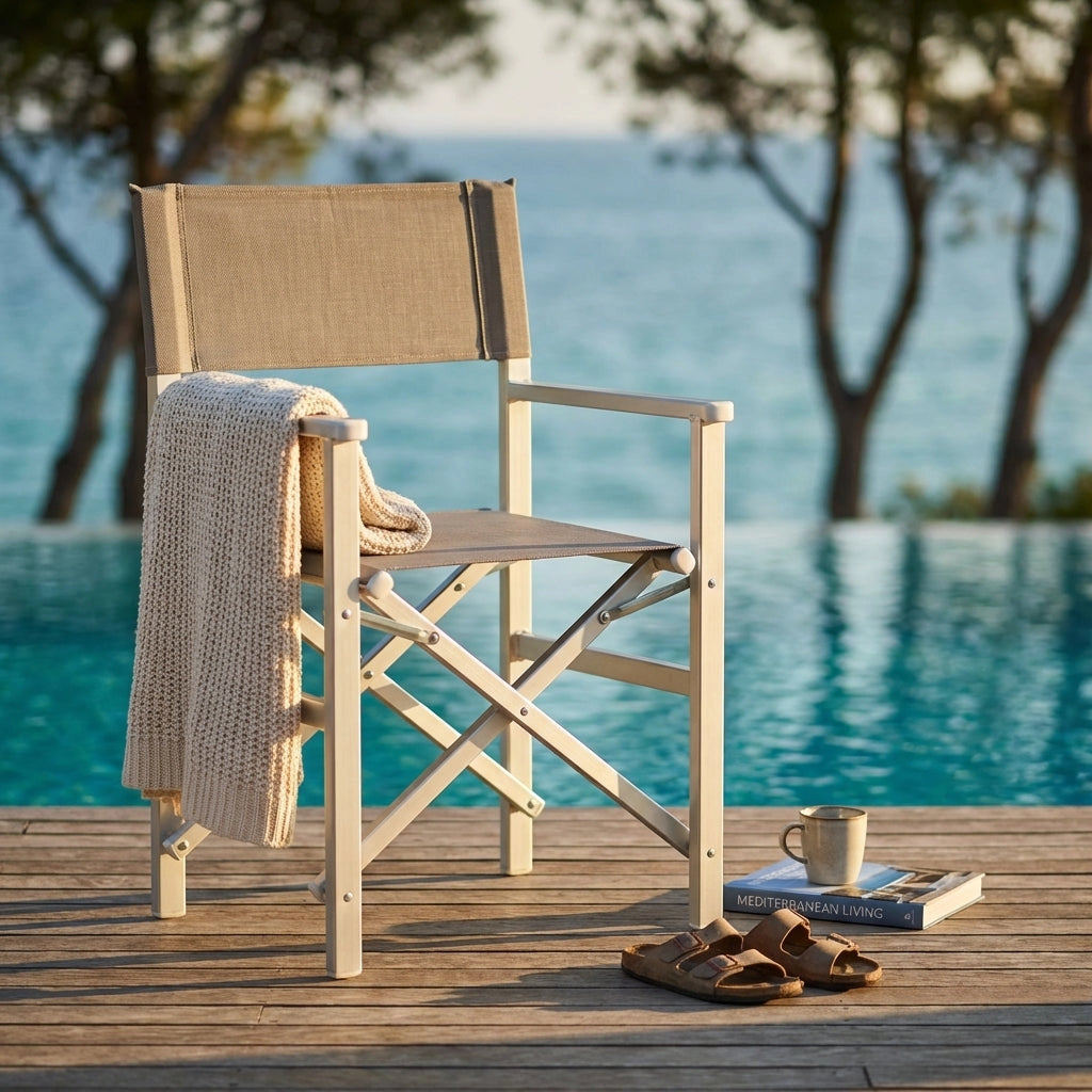 Poltrona da spiaggia e campeggio regista in Alluminio Textilene cm 55x46x88 - LIP