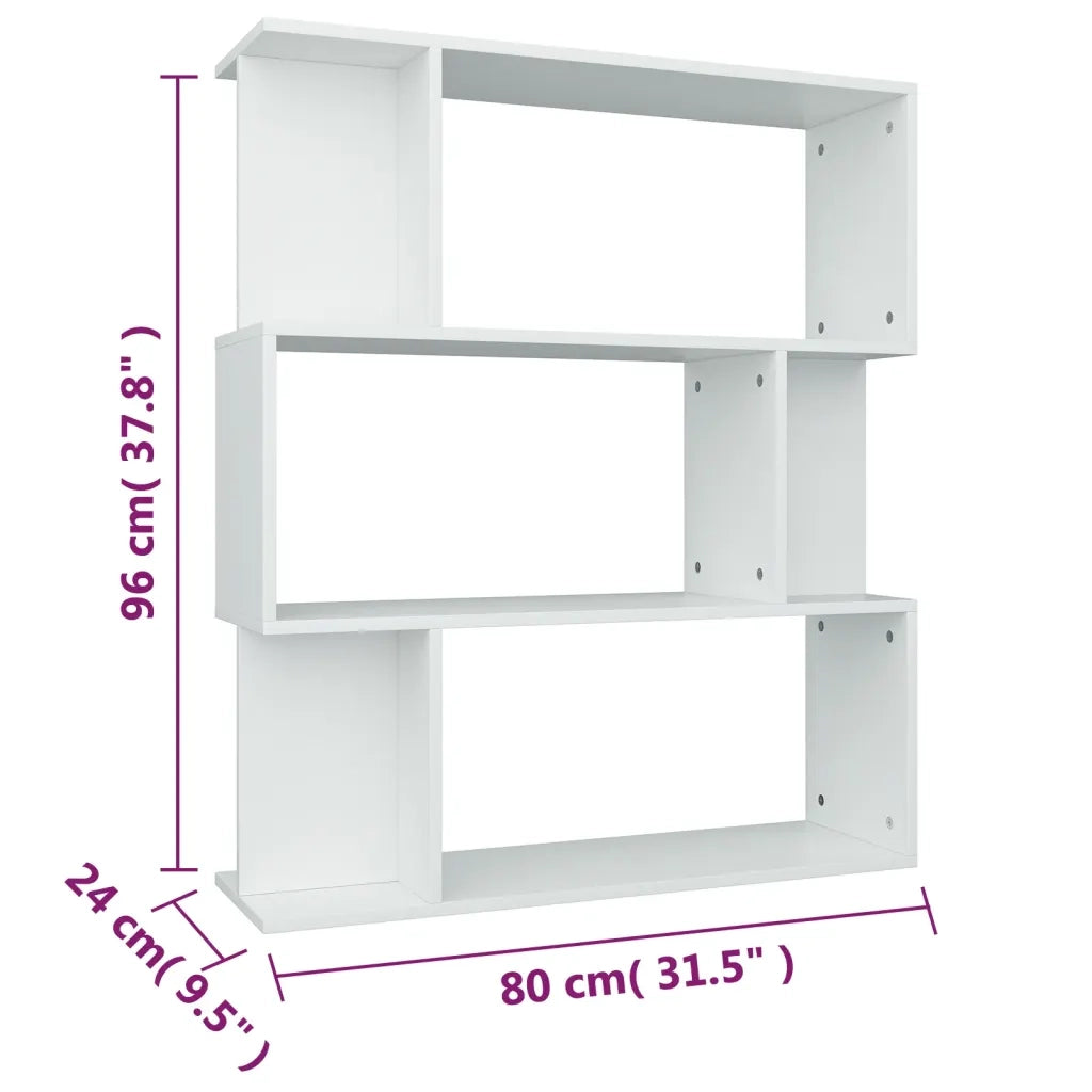 Divisorio-Paravento Bianco 80x24x96 cm in Legno Ingegnerizzato