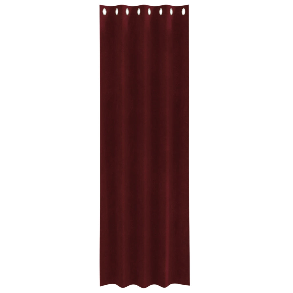 Tende Blackout  con occhielli 2 pezzi Rosso vino Velluto