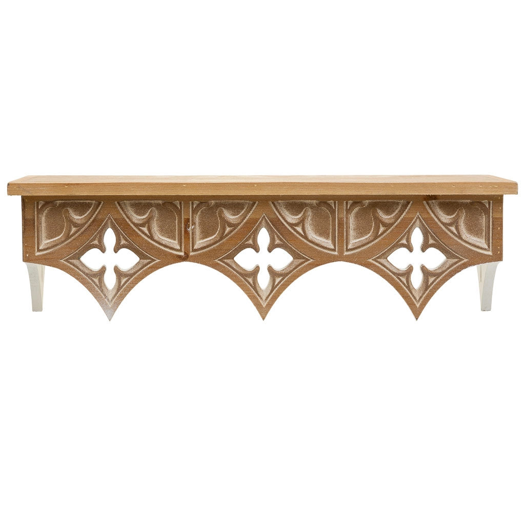 Scaffale in legno marrone 60x18x17h cm