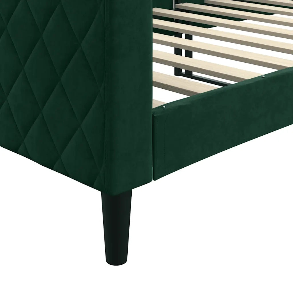Letto da Giorno Verde Scuro 80x200 cm in Velluto 354239
