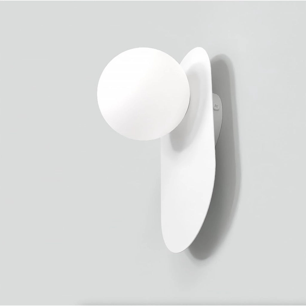 Lampada a parete Viva in acciaio bianco opaco